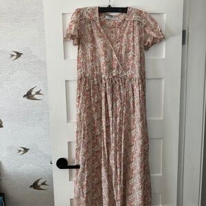 Christy Dawn Dawn dress in peach pink floral size small